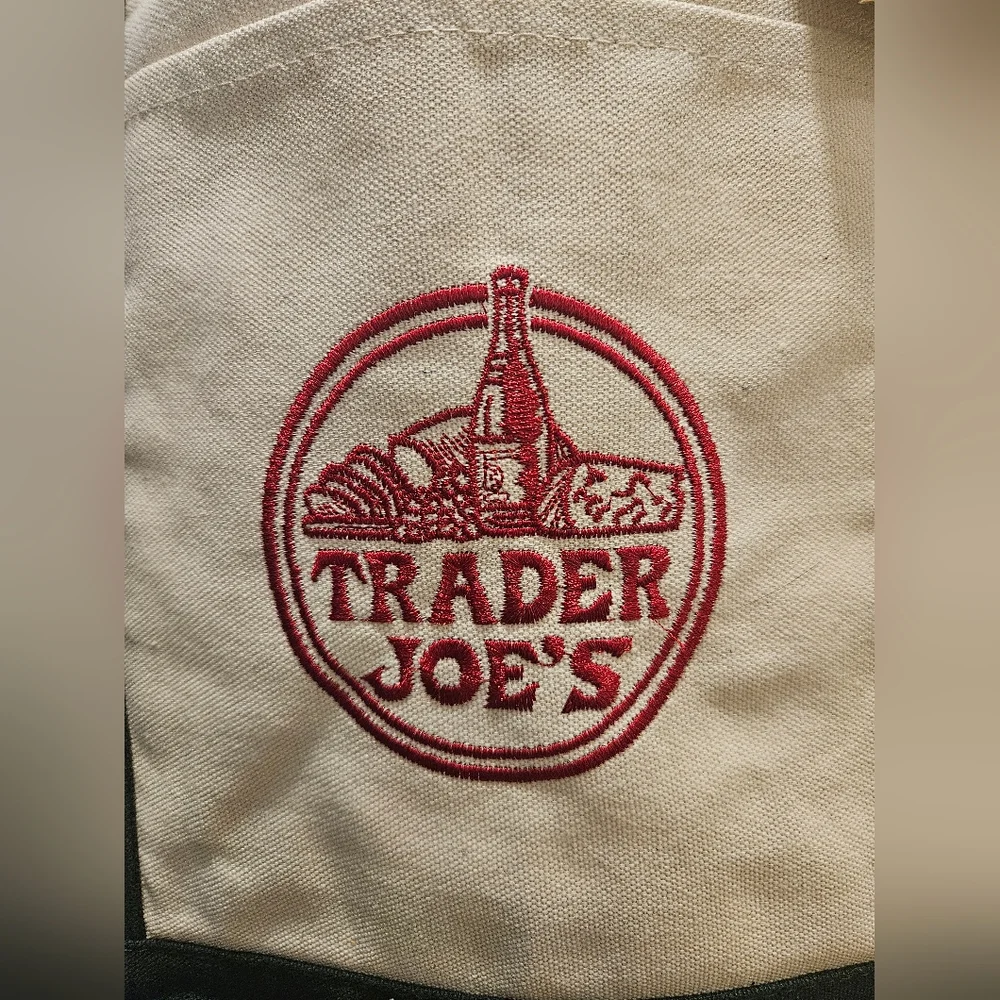 Trader Joe’s Green Holiday canvas large tote bag Limited Edition